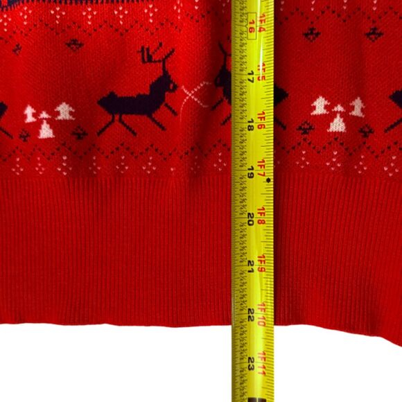 Vintage Red & Black Reindeer Christmas Sweater Size M - Picture 10 of 10